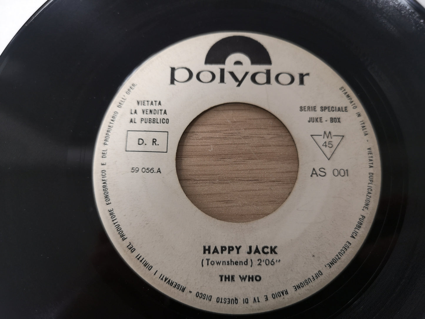 Who "Happy Jack" Orig Italy 1967 VG- (7" Single - Juke-Box)