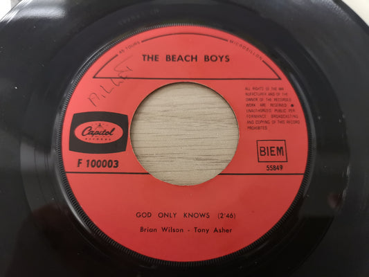 Beach Boys "God Only Knows" Orig France 1966 VG+ (7" Juke Box Single)