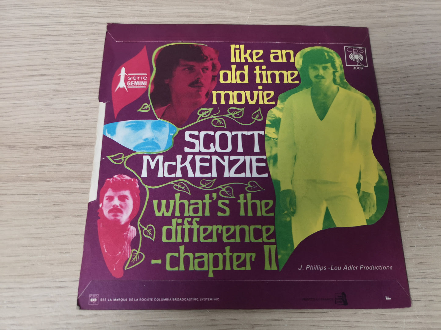 Scott McKenzie "Like an Old Time Movie" Orig France 1967 EX/VG (7" Single)