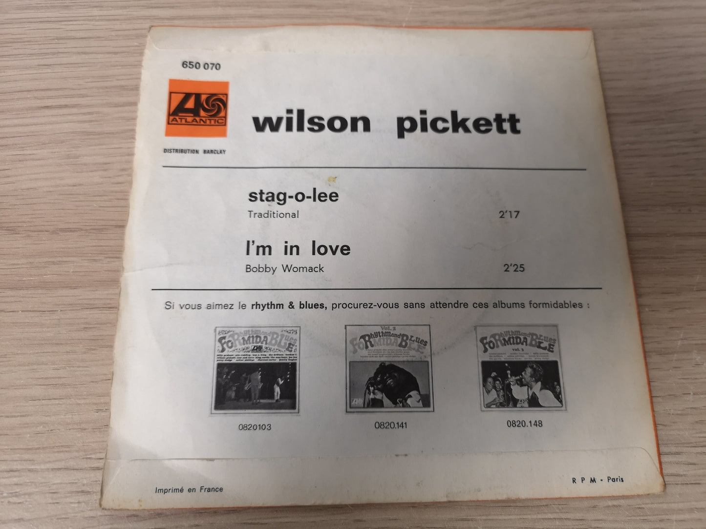 Wilson Pickett "Stag-O-Lee" Orig France 1968 EX/VG++ (7" Single)