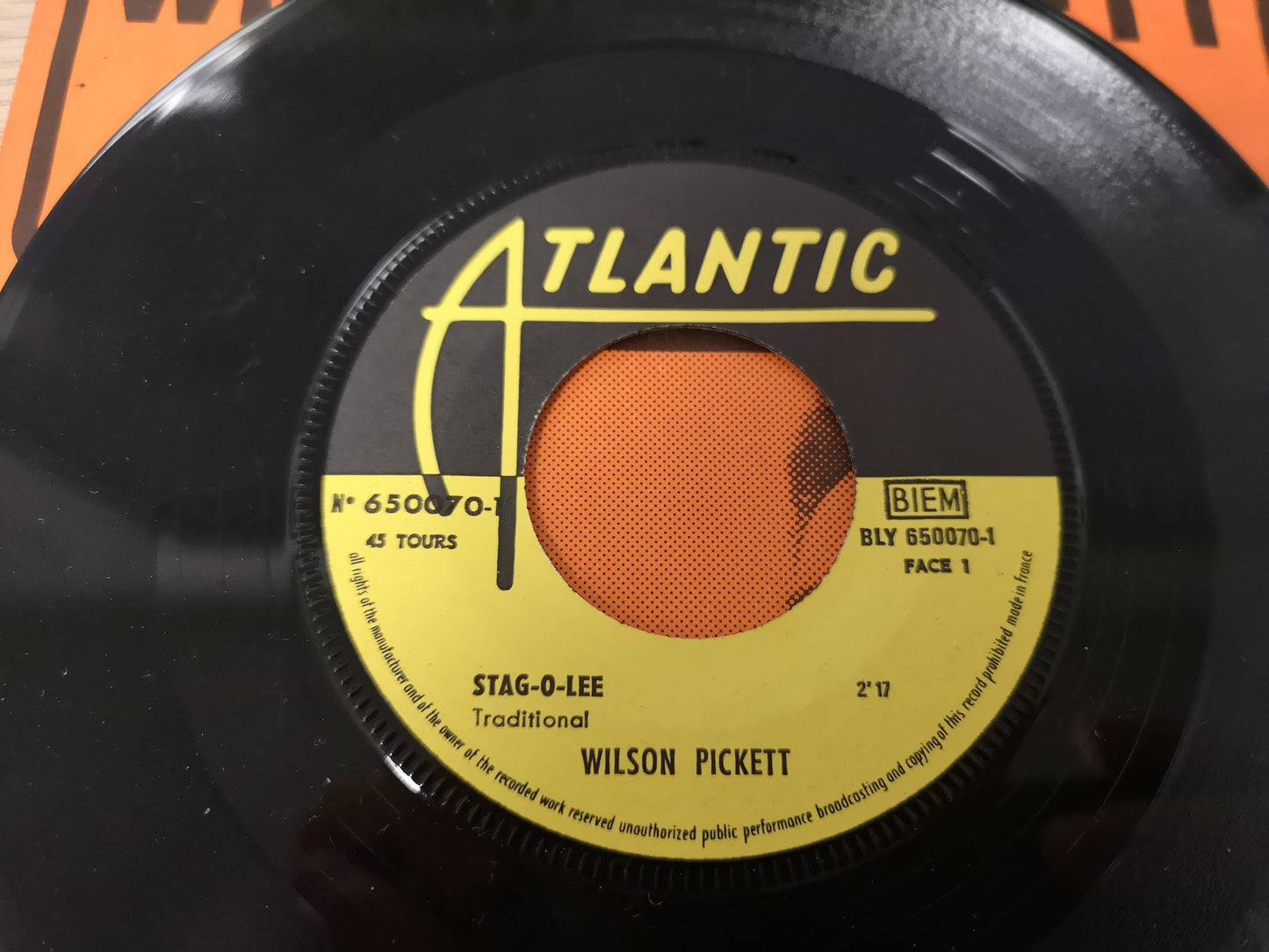 Wilson Pickett "Stag-O-Lee" Orig France 1968 EX/VG++ (7" Single)