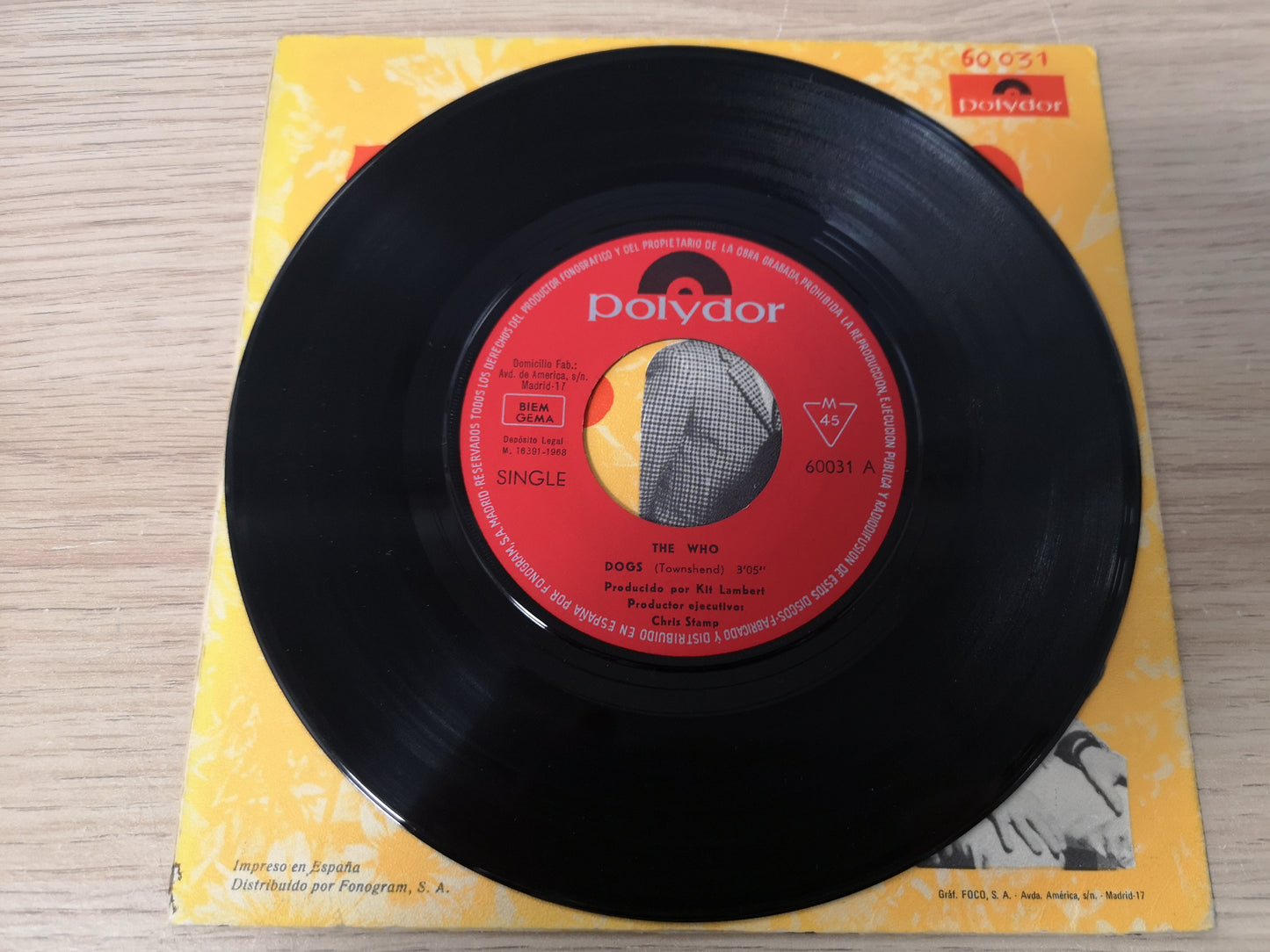 Who "Dogs" Orig Spain 1968 EX/EX (7" Single)