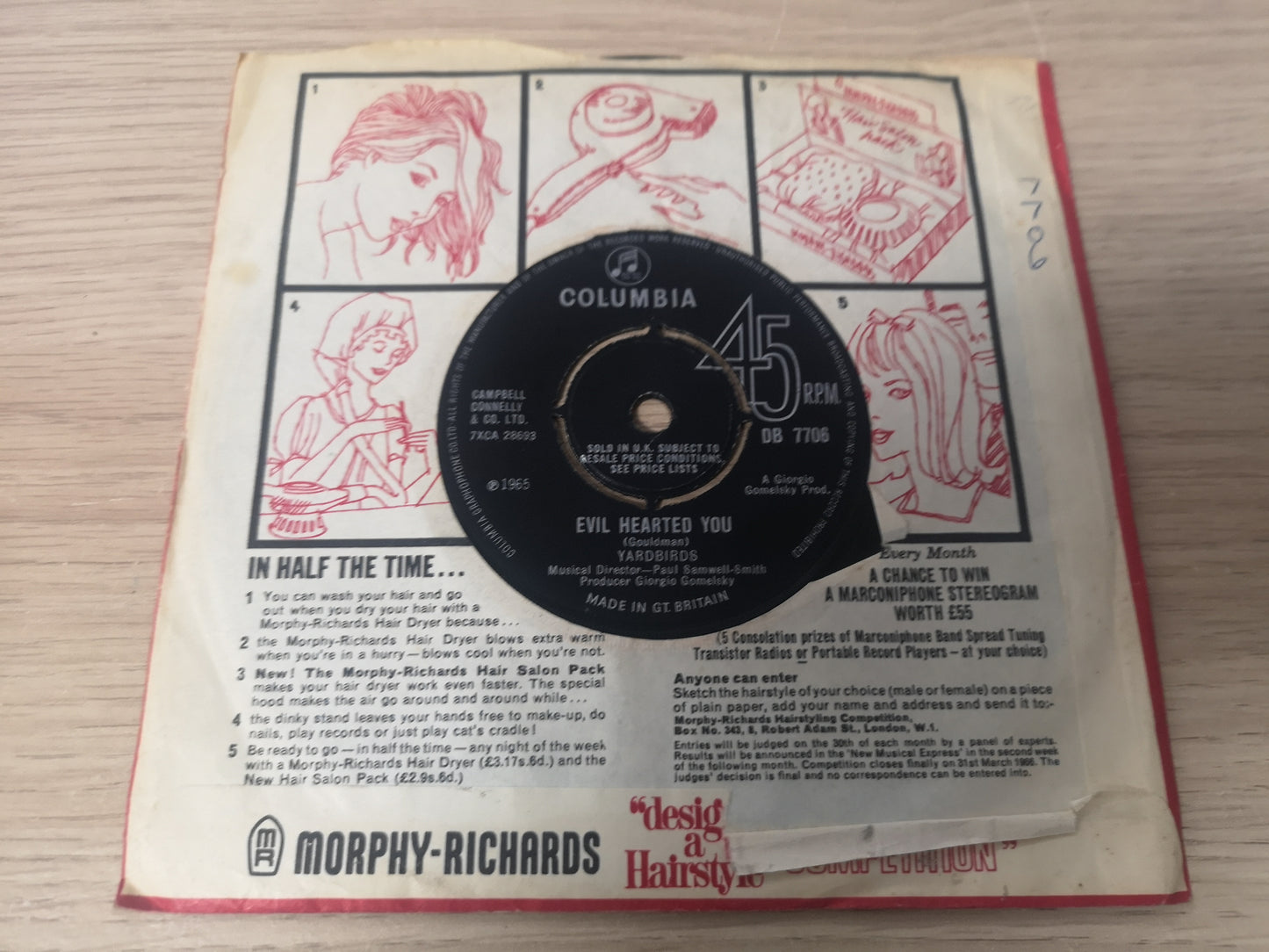 Yardbirds "Still I'm Sad" Orig UK 1965 VG++ (7" Single)