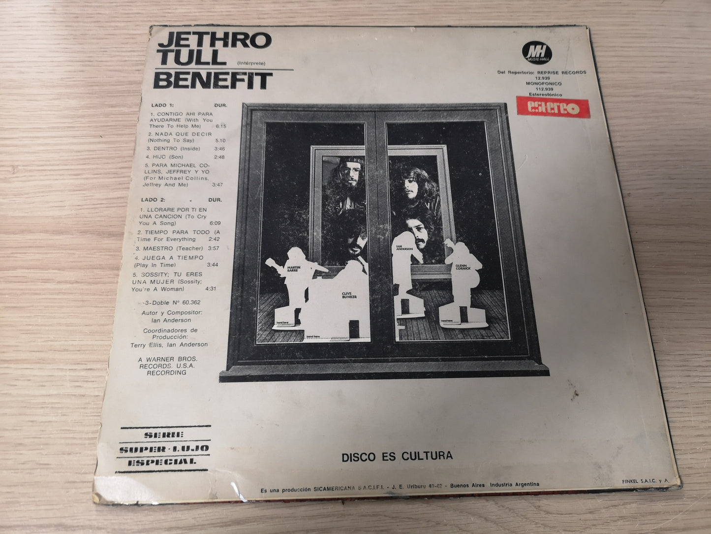 Jethro Tull "Benefit" Orig Argentina Stereo 1970 VG+/VG