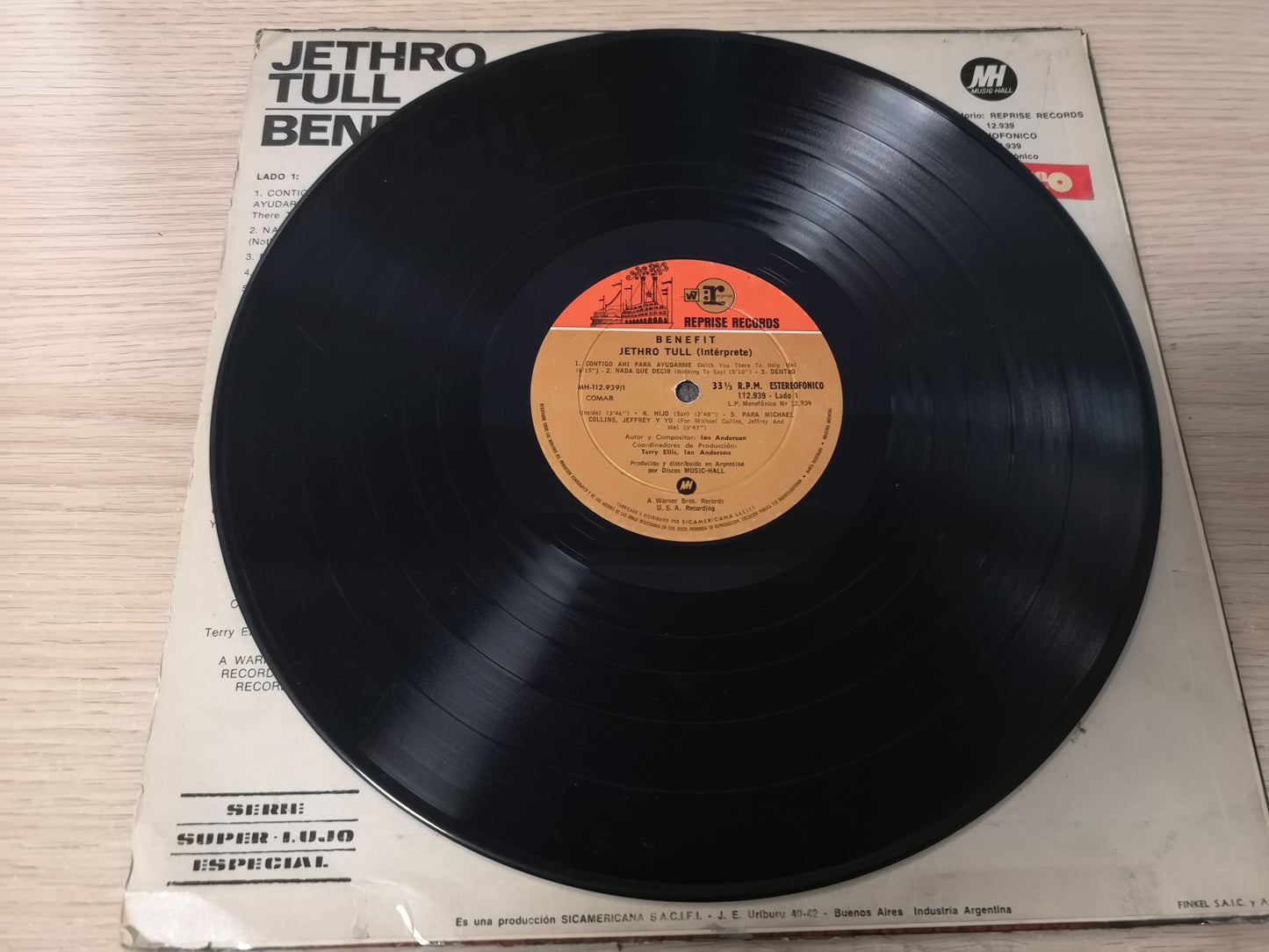 Jethro Tull "Benefit" Orig Argentina Stereo 1970 VG+/VG