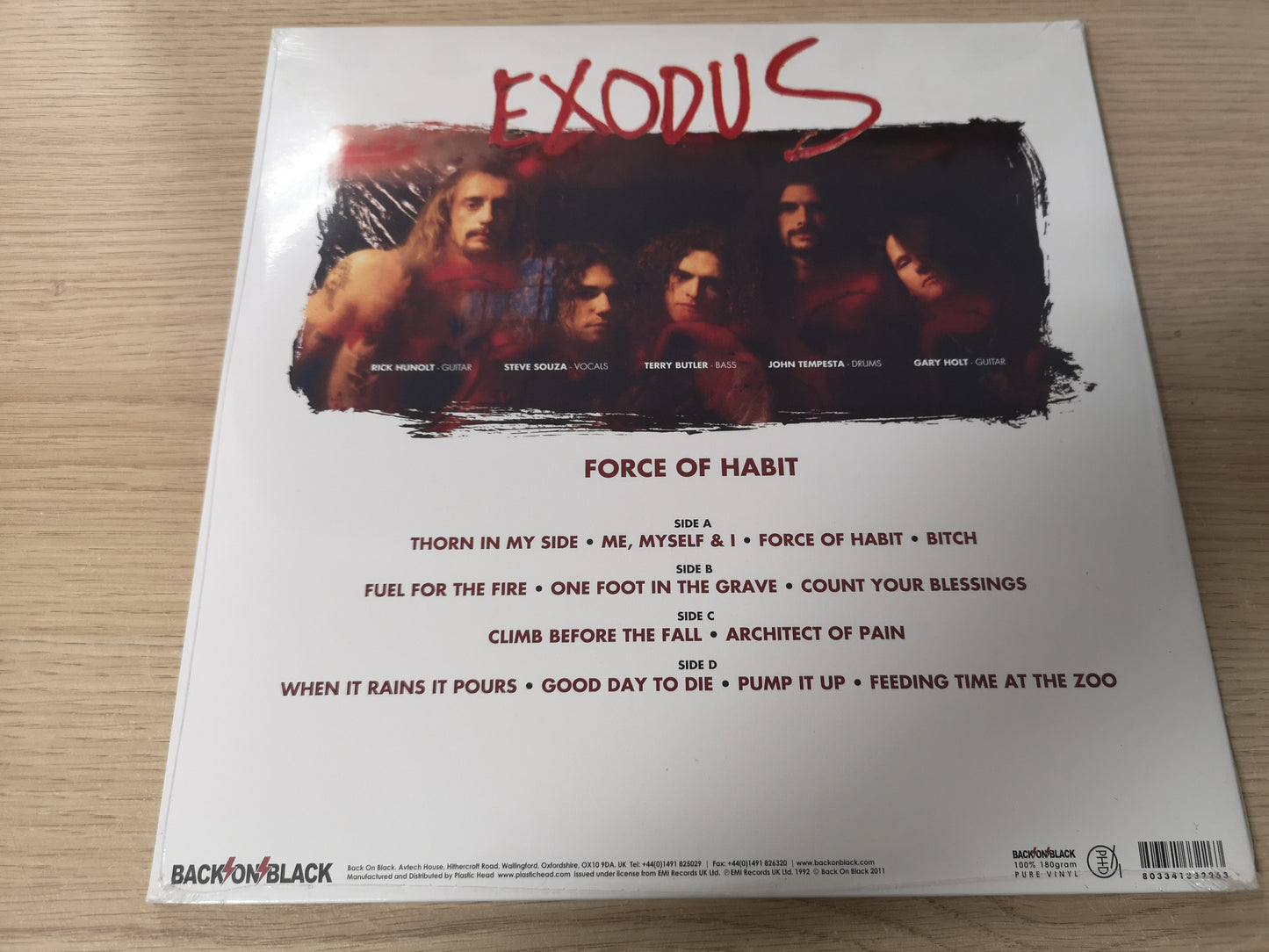 Exodus "Force of Habit" Re UK 2011 SEALED 2Lps (Ltd Coloured Vinyl)