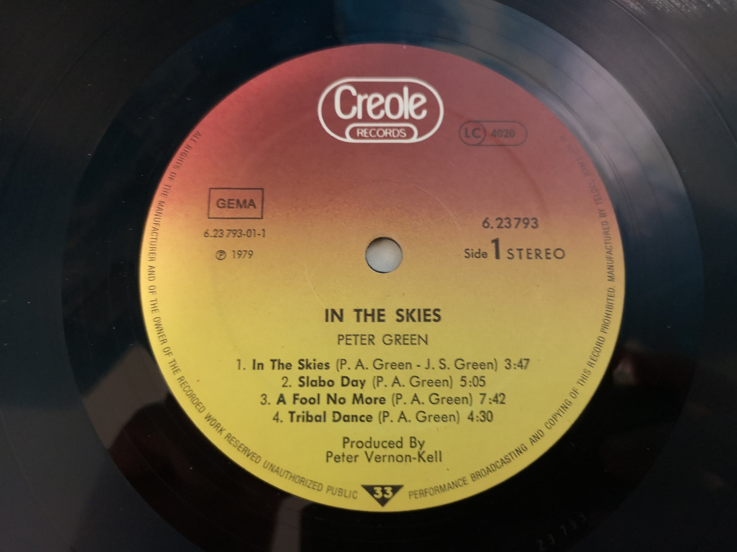 Peter Green "In The Skies" Orig Germany 1979 VG++/EX