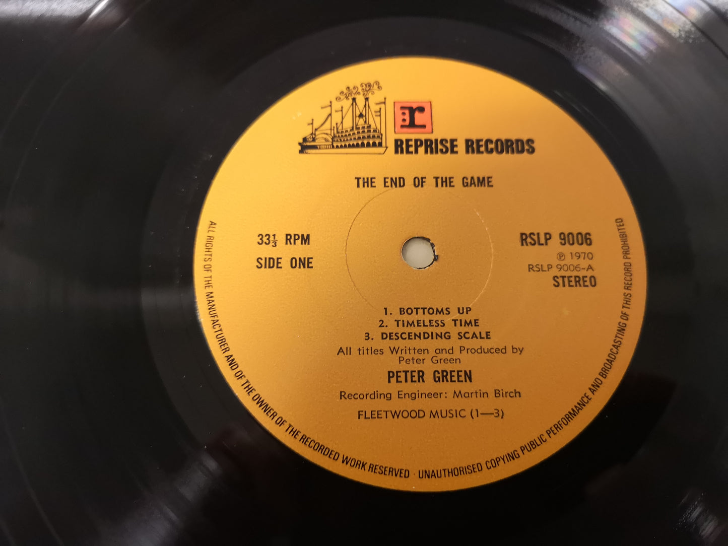 Peter Green "The End of The Game" Orig UK 1970 VG++/EX