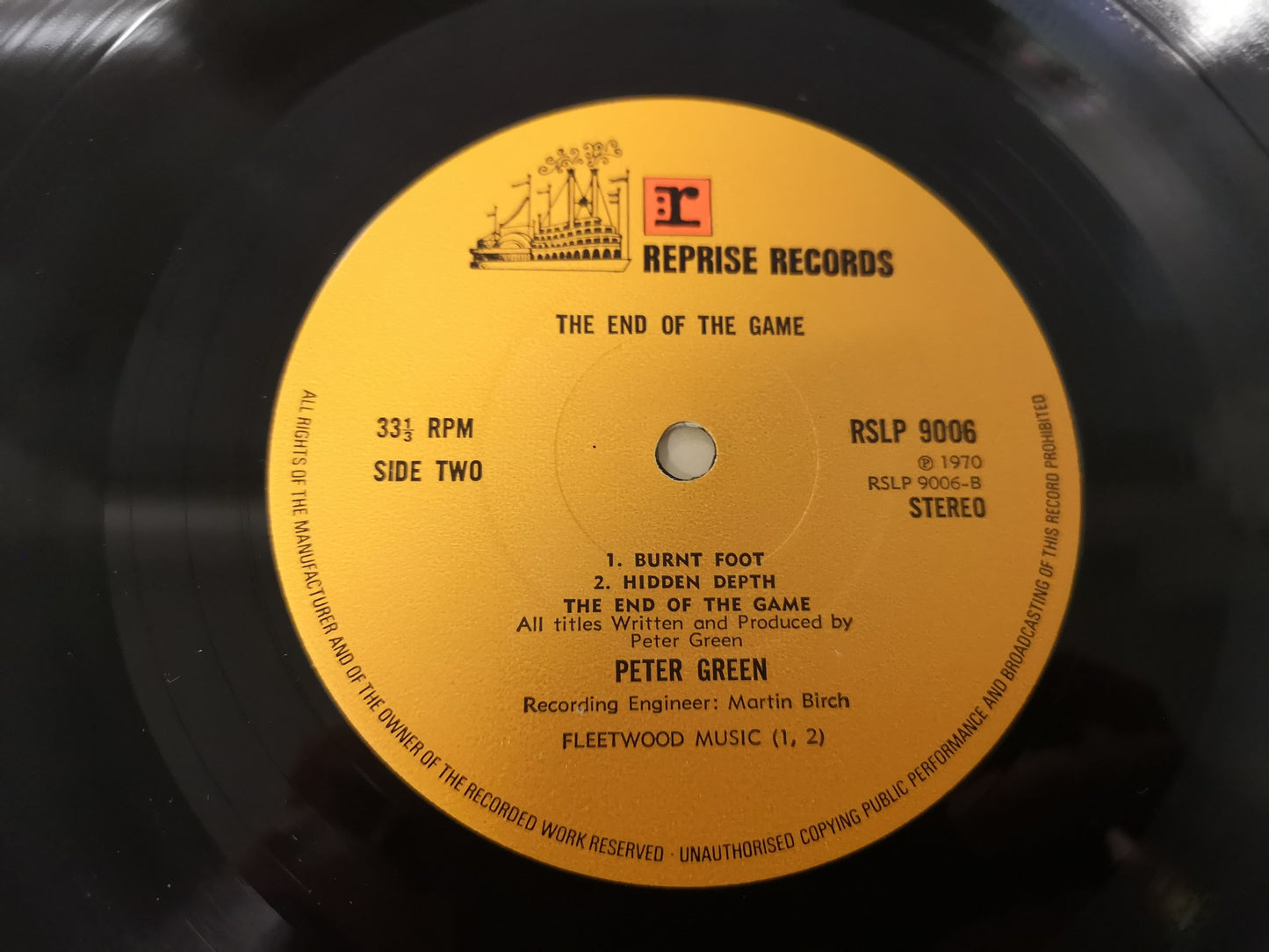 Peter Green "The End of The Game" Orig UK 1970 VG++/EX