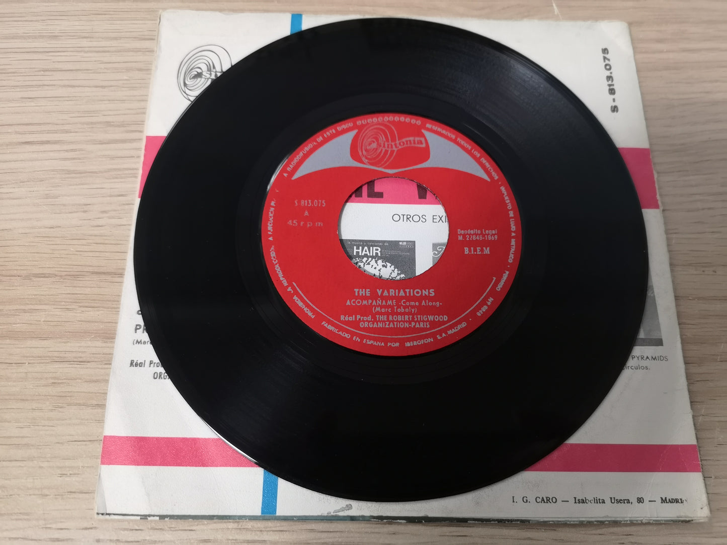 Variations "Come Along" Orig Spain 1969 VG++/EX (7" Single)