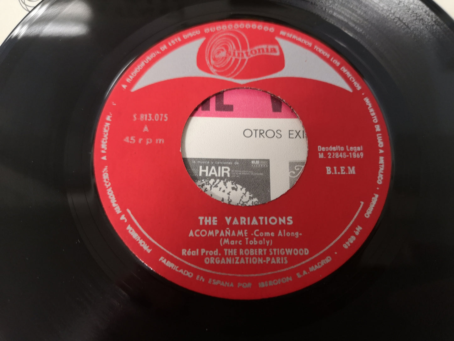 Variations "Come Along" Orig Spain 1969 VG++/EX (7" Single)