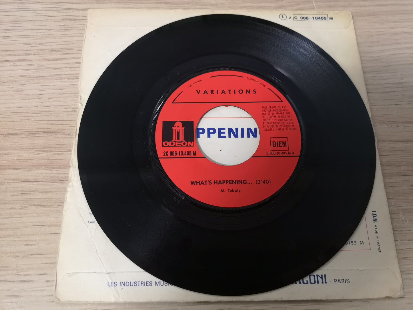 Variations "What's Happening" Orig France 1970 VG/VG+ (7" Single)