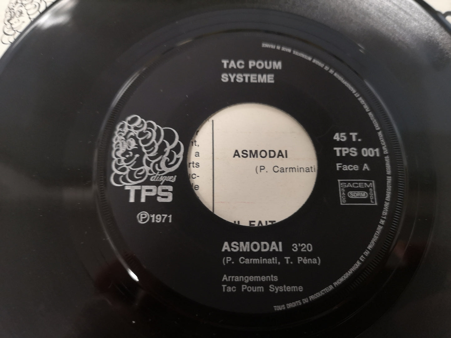 Tac Poum System "Asmodaï" Orig France 1971 VG++/EX (7" Single)