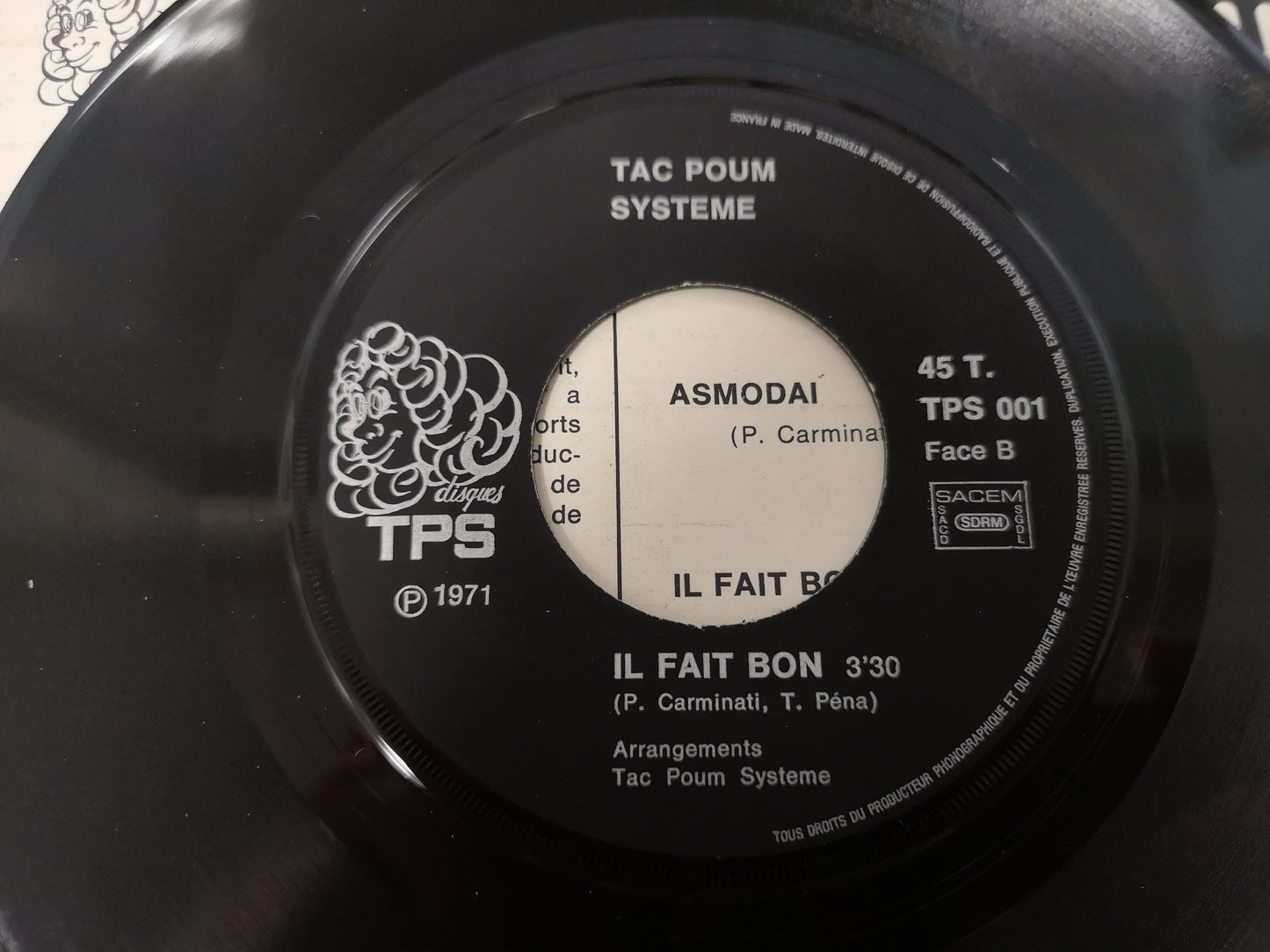 Tac Poum System "Asmodaï" Orig France 1971 VG++/EX (7" Single)