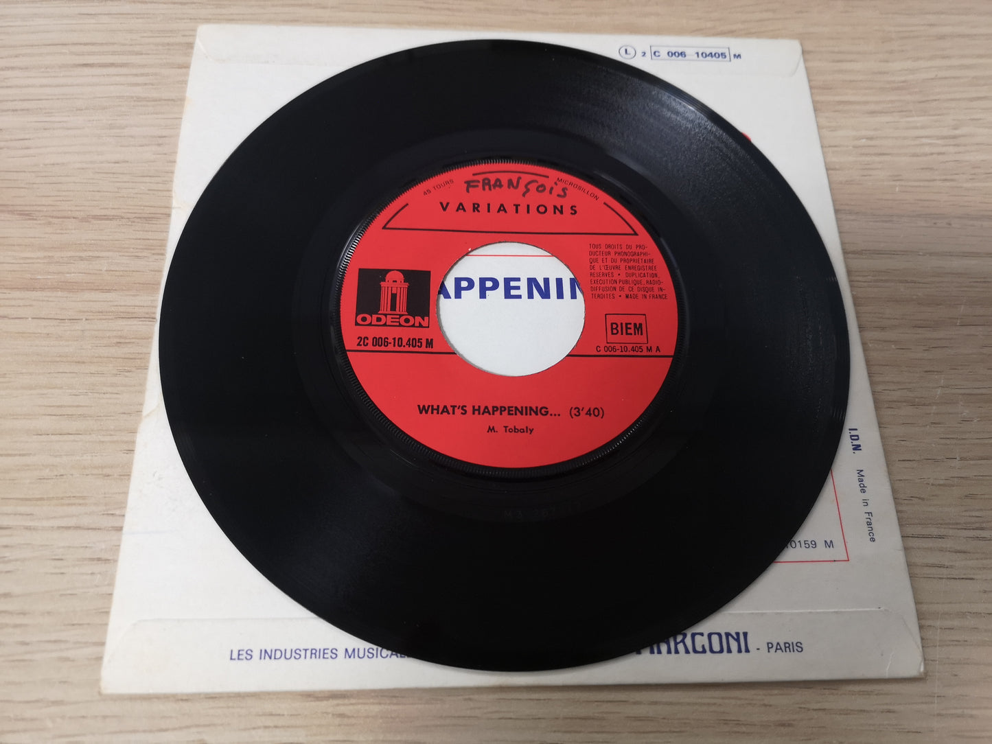 Variations "What's Happening" Orig France 1970 M-/M- (7" Single)