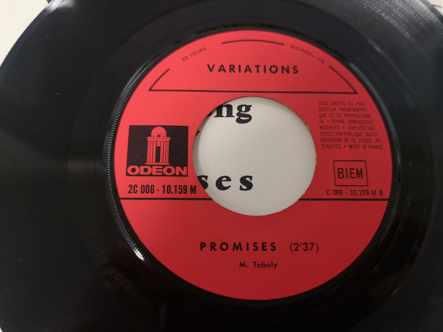 Variations "Come Along" Orig France 1969 M-/VG++ (7" Single)