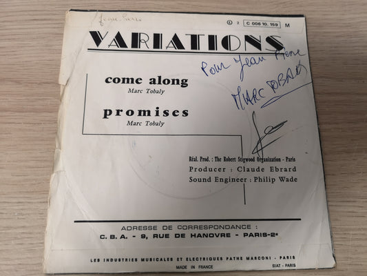 Variations "Come Along" Orig France 1969 VG/VG++ (7" Single - Autographed)