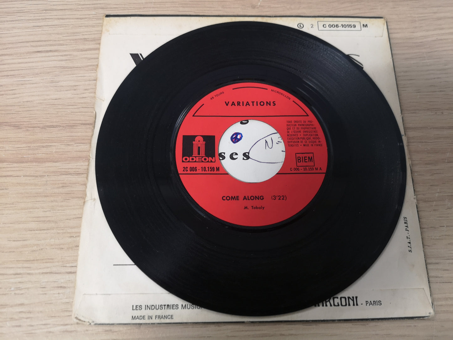 Variations "Come Along" Orig France VG+/VG++ (7" Single)