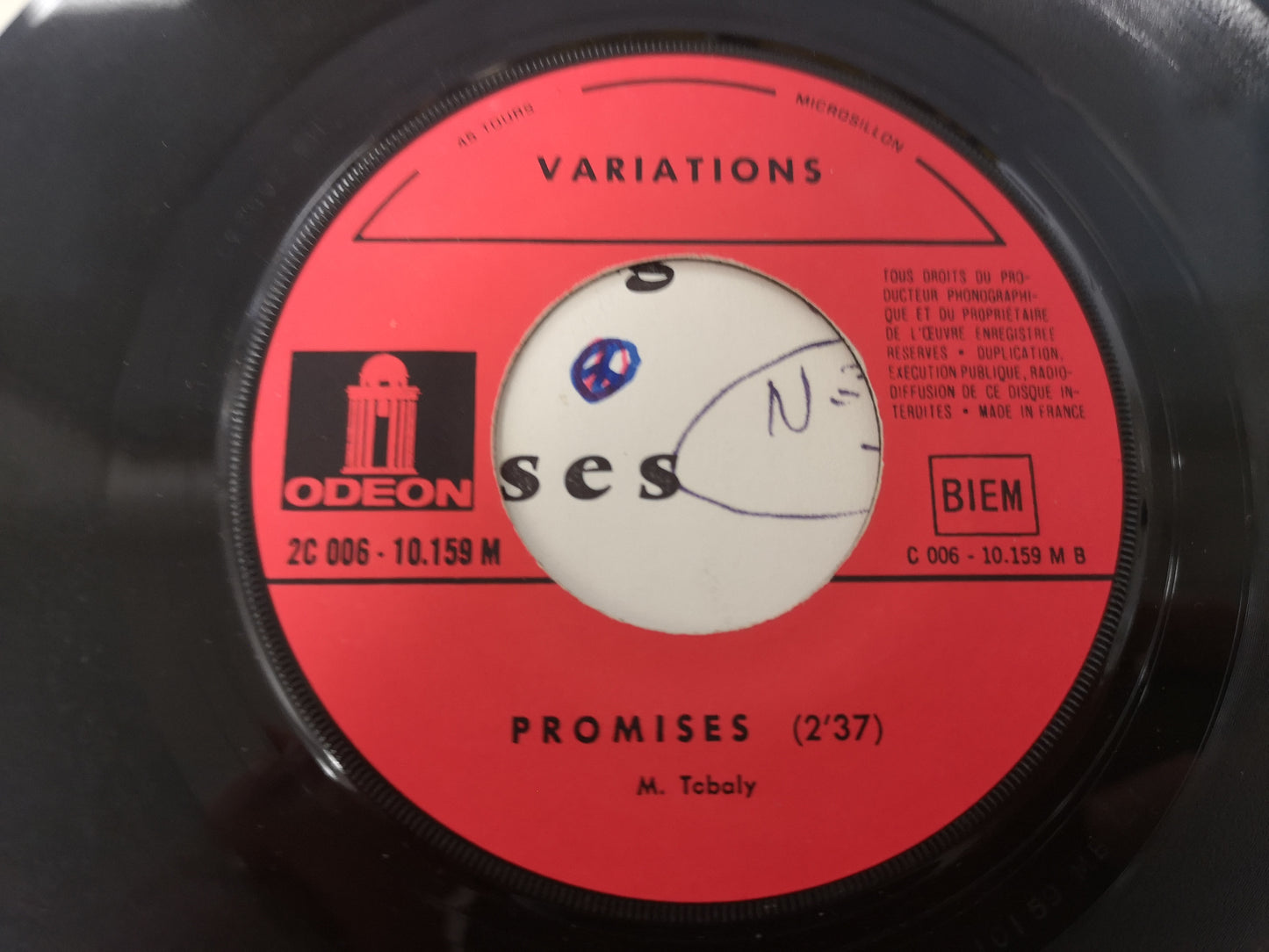 Variations "Come Along" Orig France VG+/VG++ (7" Single)