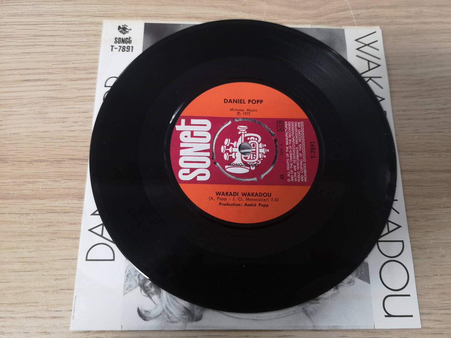 Daniel Popp "Wakadi Wakadou" Orig Sweden 1971 M-/M- (7" Single)