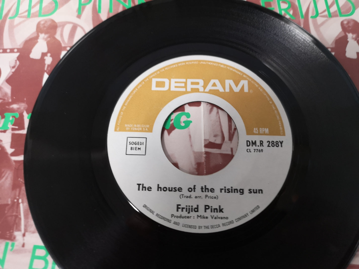 Frijid Pink "House Of the Rising Sun" Orig Belgium 1970 M-/EX (7" Single)