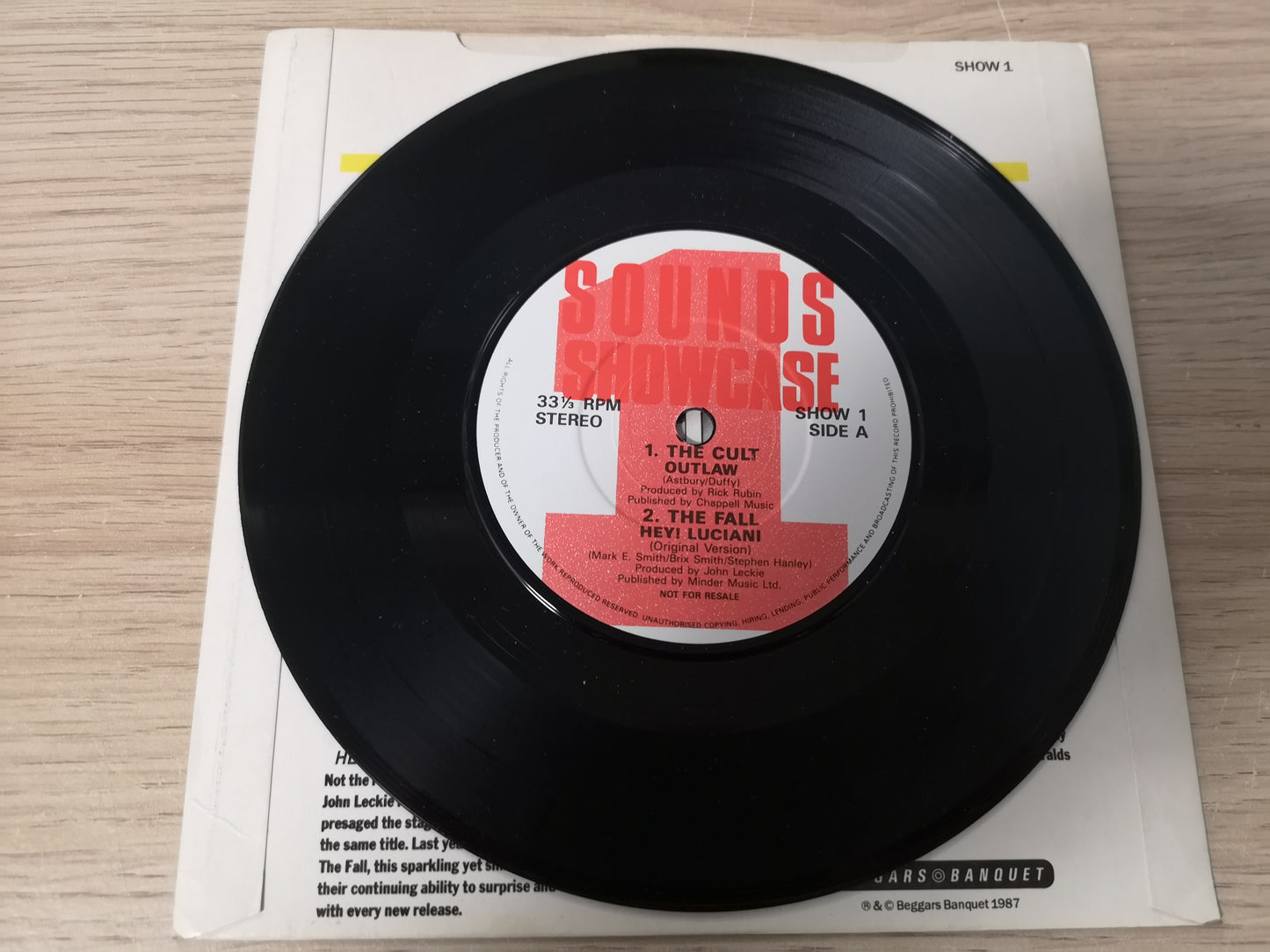 Various : Sounds Showcase 1 w/ The Cult / The Fall UK 1987 EX/M- (7" EP)