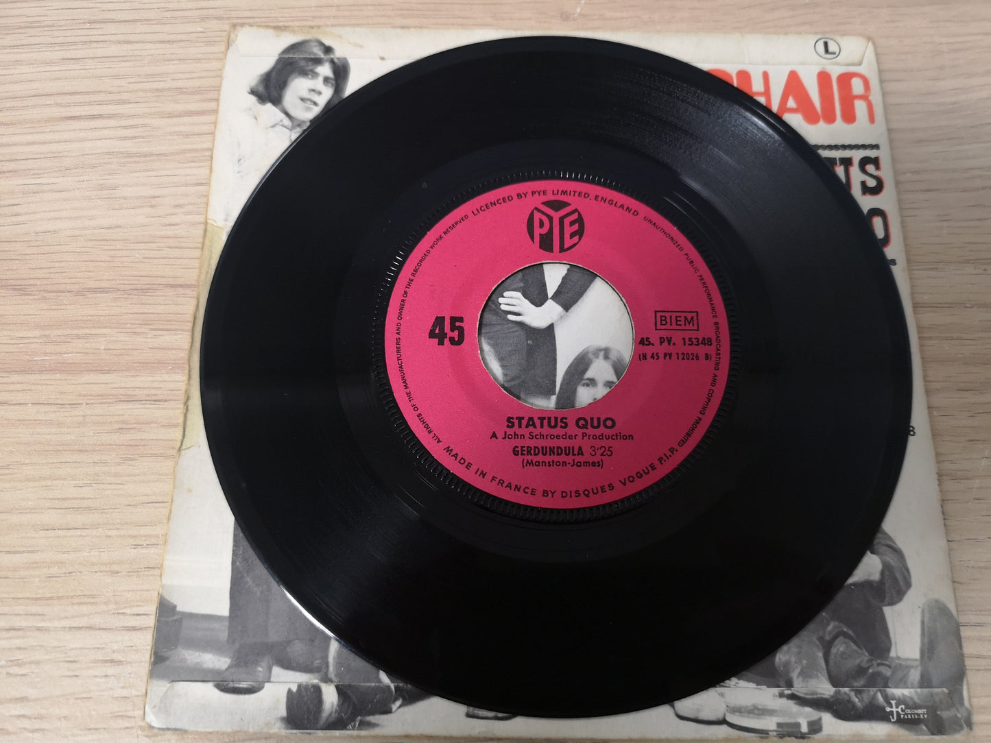 Status Quo "In My Chair" Orig France 1970 VG+/VG+ (7" Single)