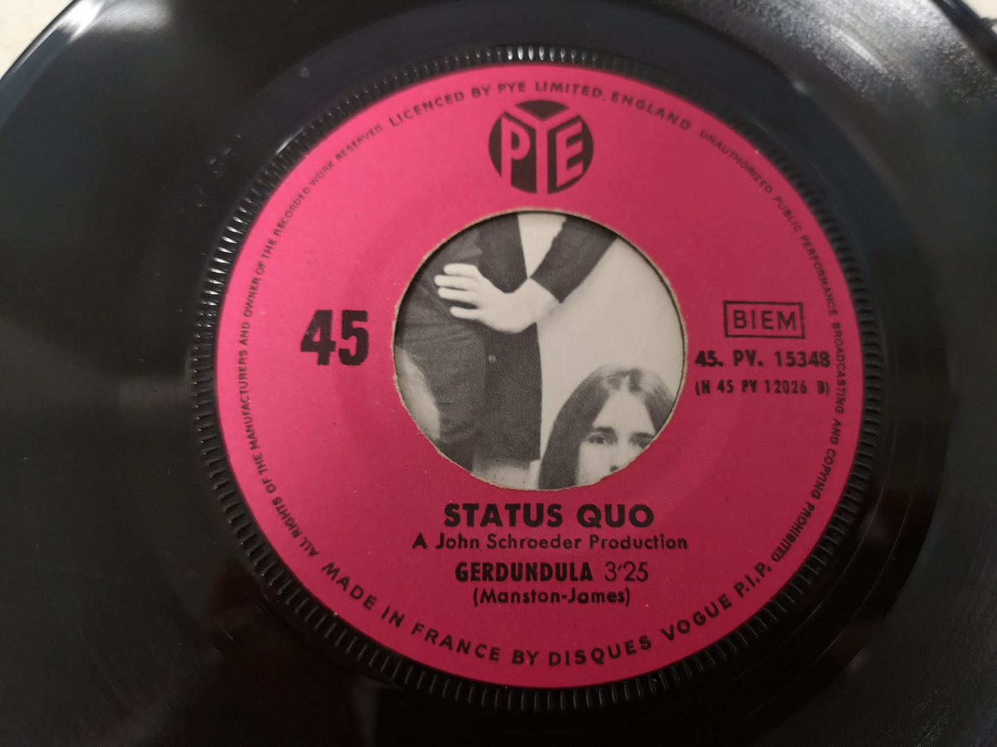 Status Quo "In My Chair" Orig France 1970 VG+/VG+ (7" Single)