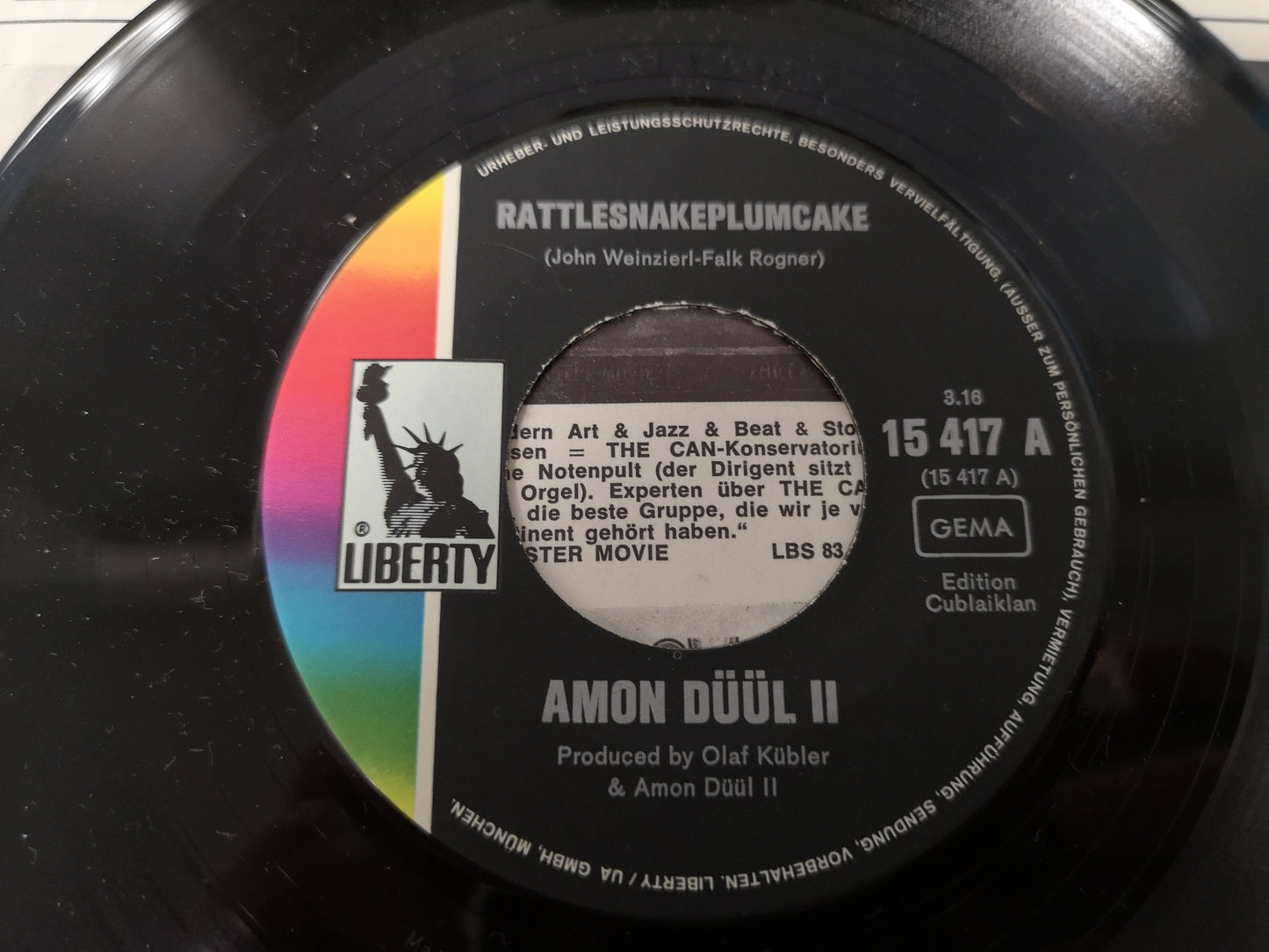 Amon Düül II "Rattlesnakeplumcake" Orig Germany 1970 VG++/EX (7" Single)