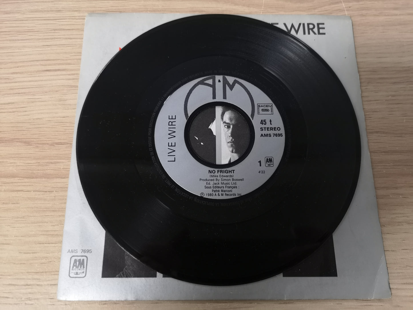 Live Wire "No Fright" Orig France 1980 VG++/VG++ (7" Single)