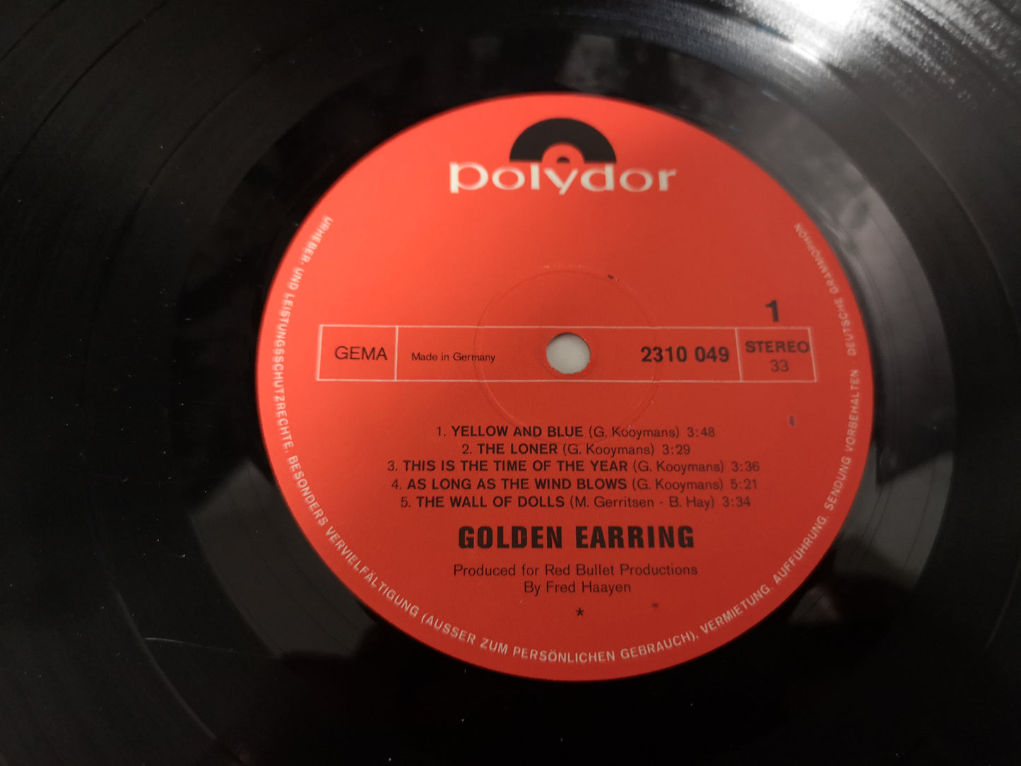 Golden Earring "S/T" Orig Germany 1970 EX/VG+