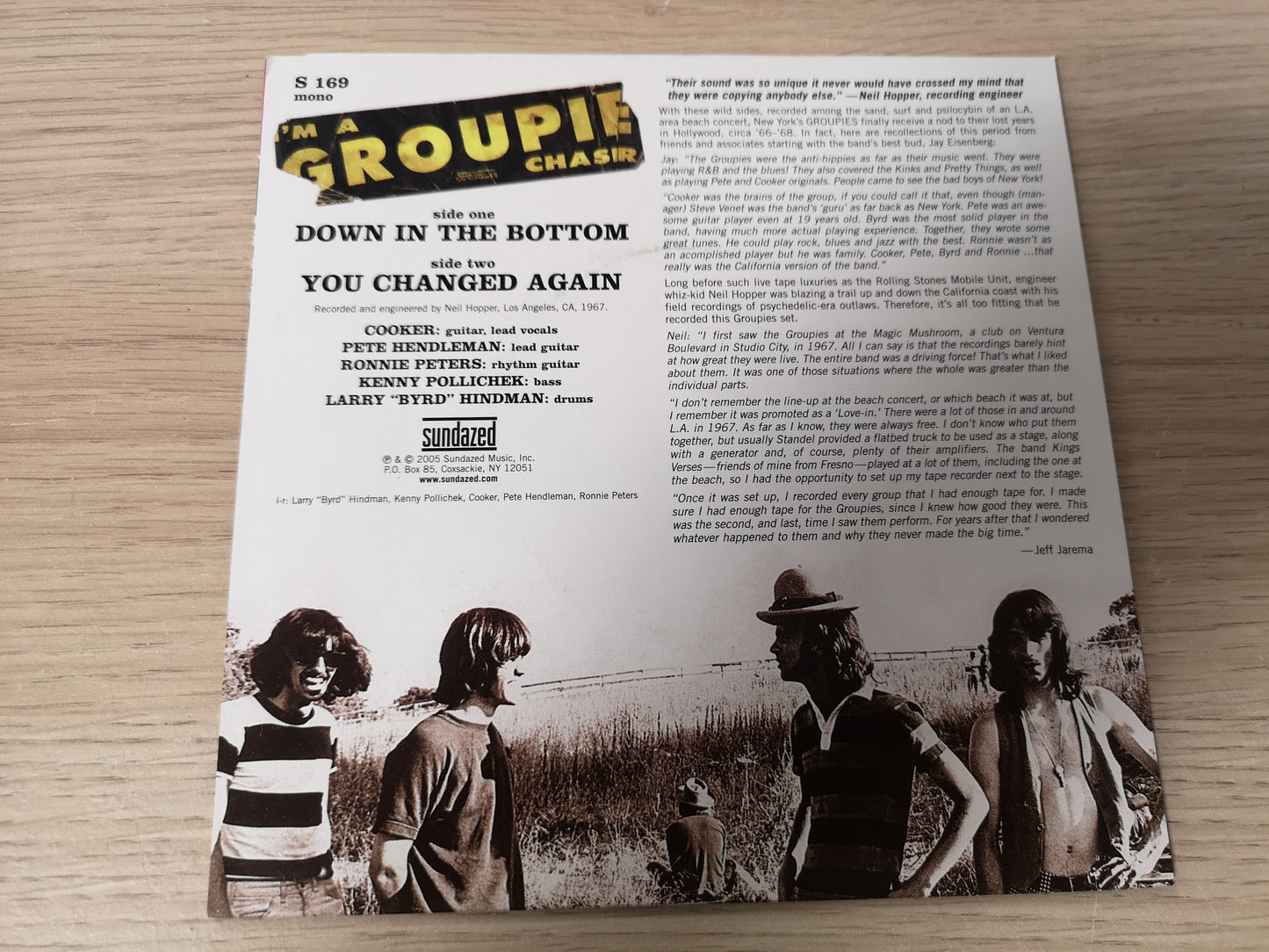 Groupies "Down in The Bottom" Re US 2005 M/M (7" Single - N.Y. Garage 1966)