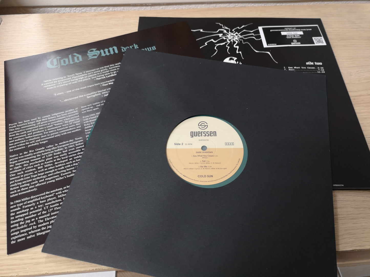 Cold Sun "Dark Shadows" RE Spain 2024 Mint/New (Green Vinyl - Ltd 200 Copies)