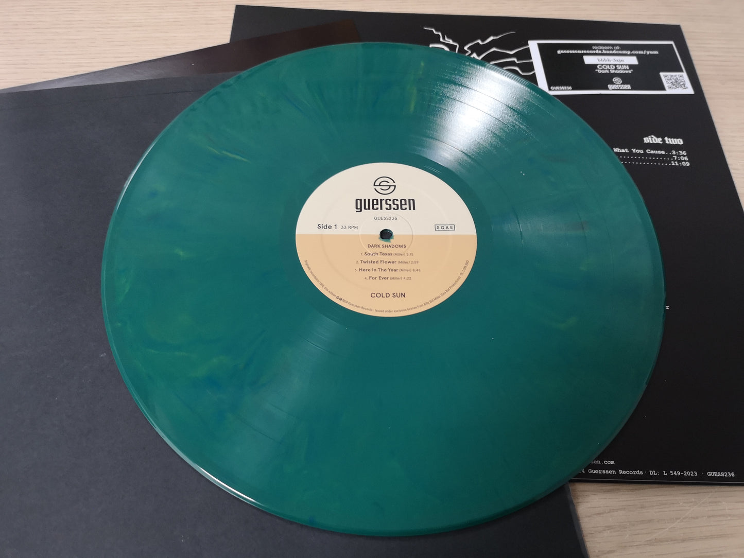 Cold Sun "Dark Shadows" RE Spain 2024 Mint/New (Green Vinyl - Ltd 200 Copies)