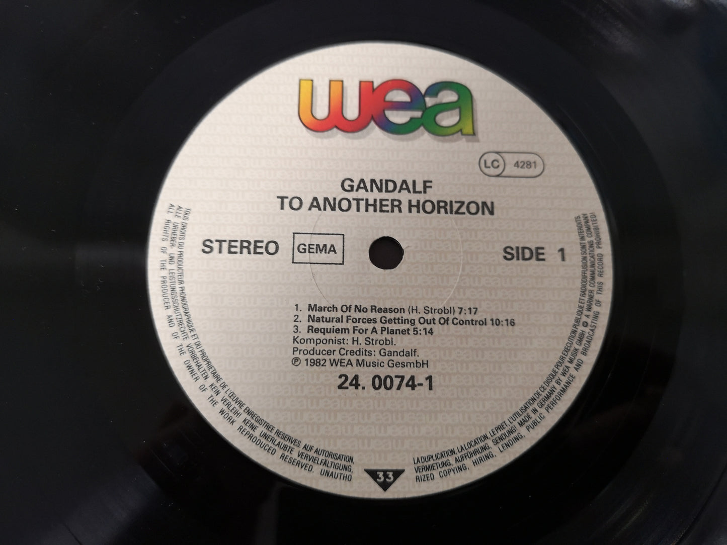 Gandalf "To Another Horizon" Orig Germany 1983 VG+/M-