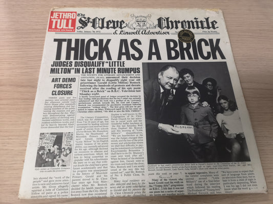 Jethro Tull "Thick As a Brick" Orig UK 1972 VG+/VG+