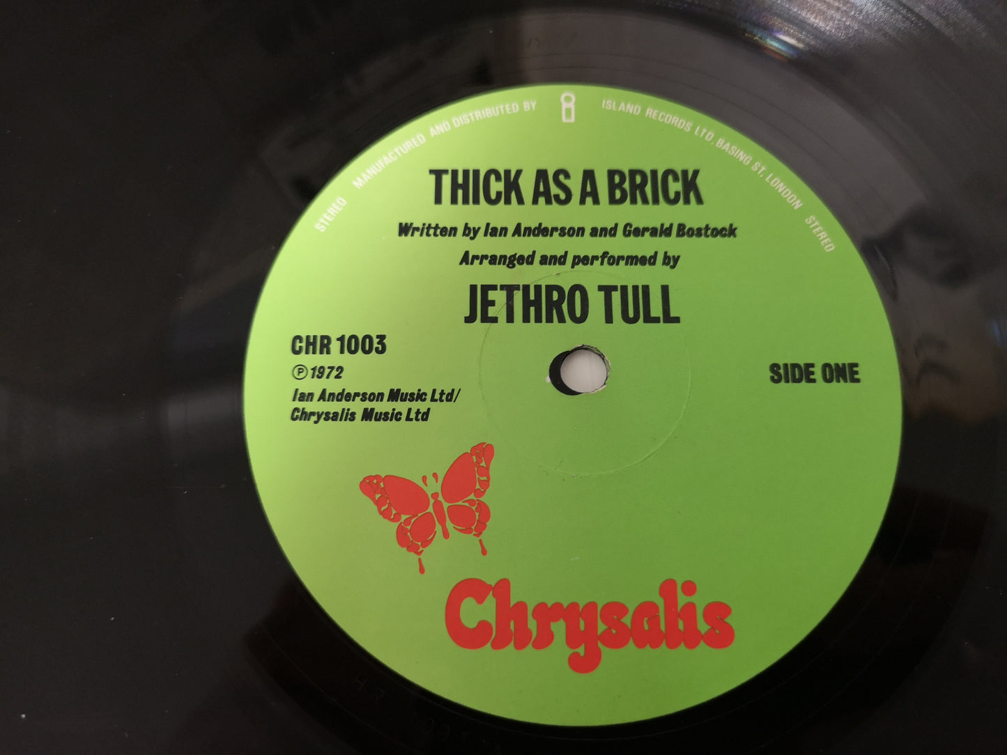 Jethro Tull "Thick As a Brick" Orig UK 1972 VG+/VG+