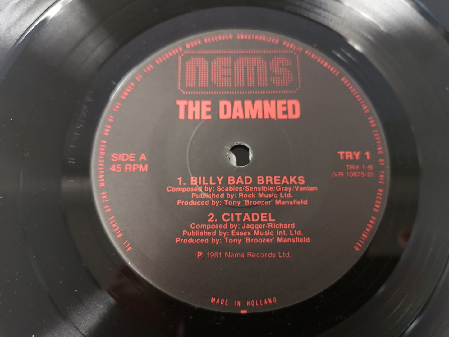 Damned "Friday 13th" Orig Holland 1981 M-/M- (7" EP)