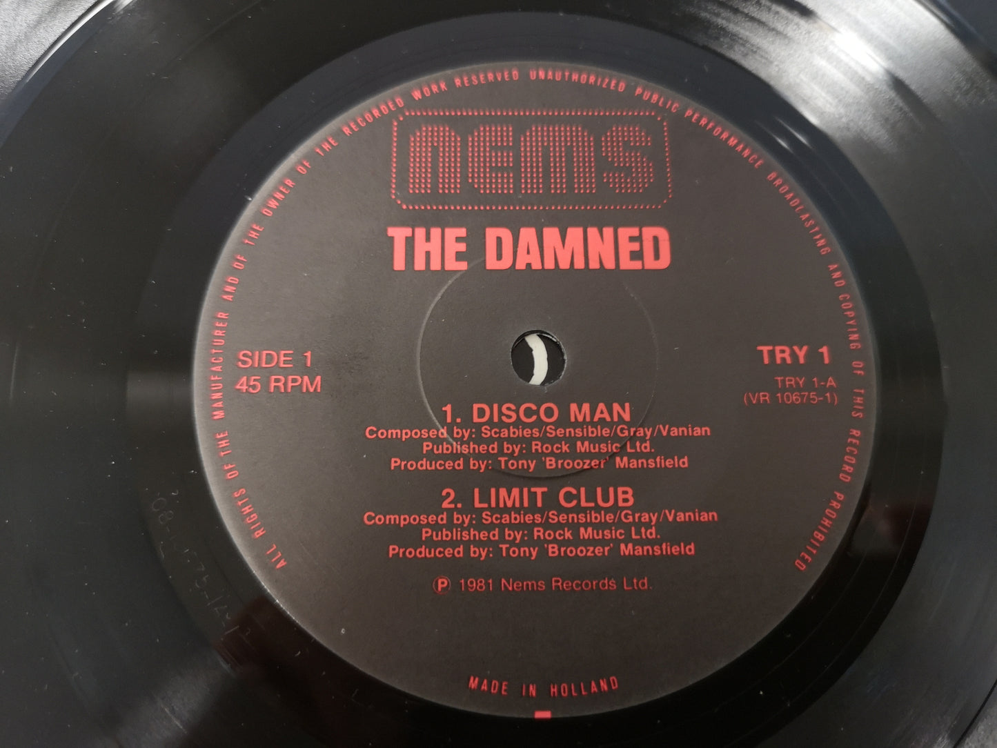 Damned "Friday 13th" Orig Holland 1981 M-/M- (7" EP)