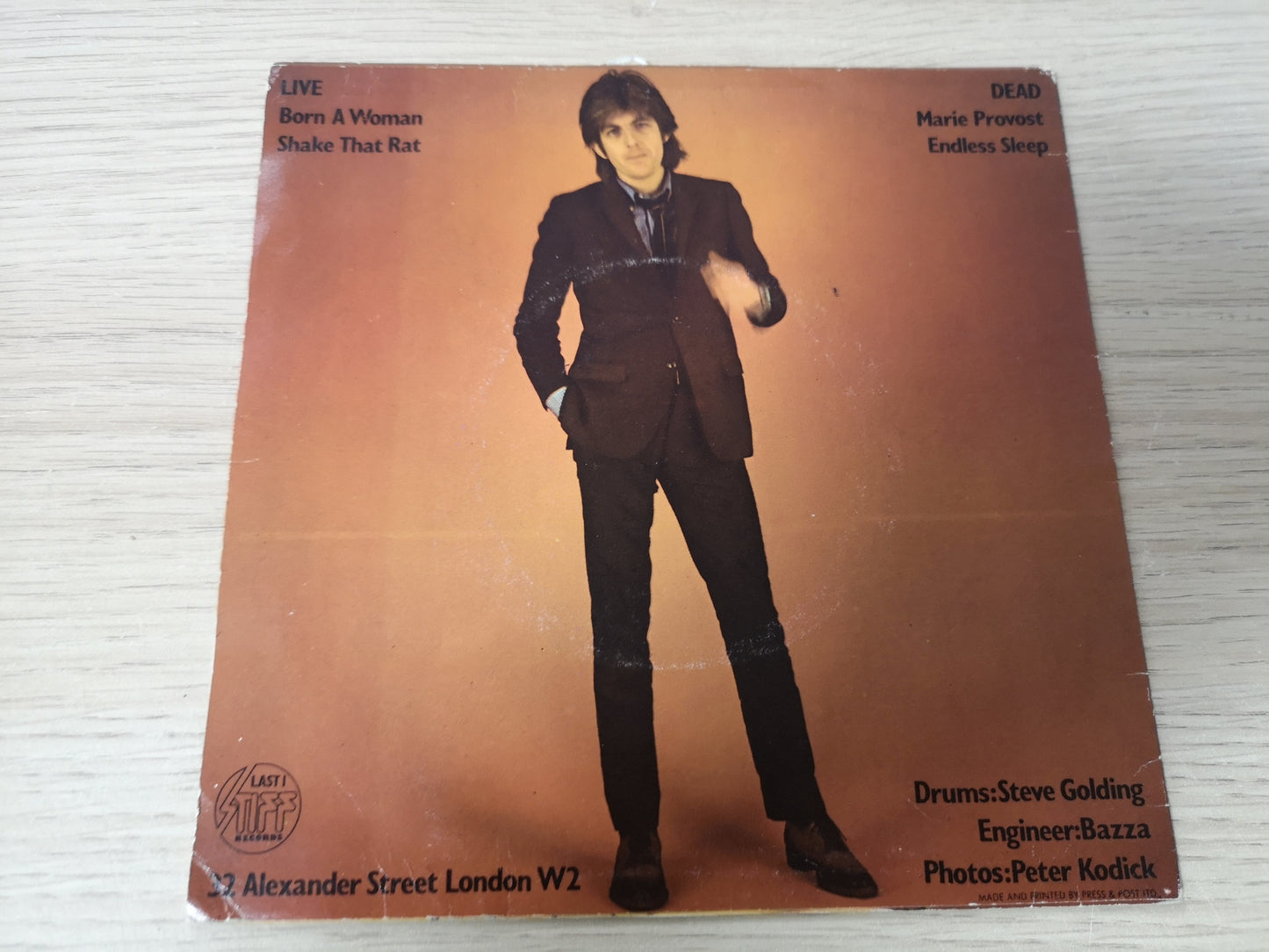 Nick Lowe "Bowi" Orig UK 1977 VG+/M- (7" EP)