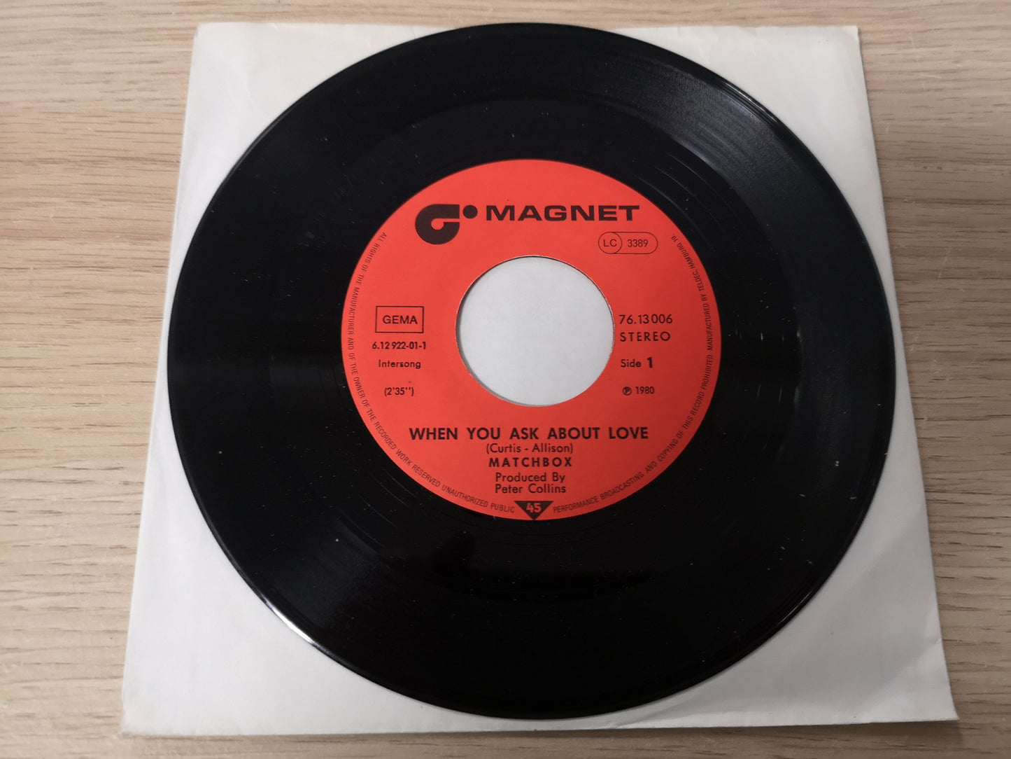 Matchbox "When You Ask About Love" Orig Germany 1980 M- (7" Single)