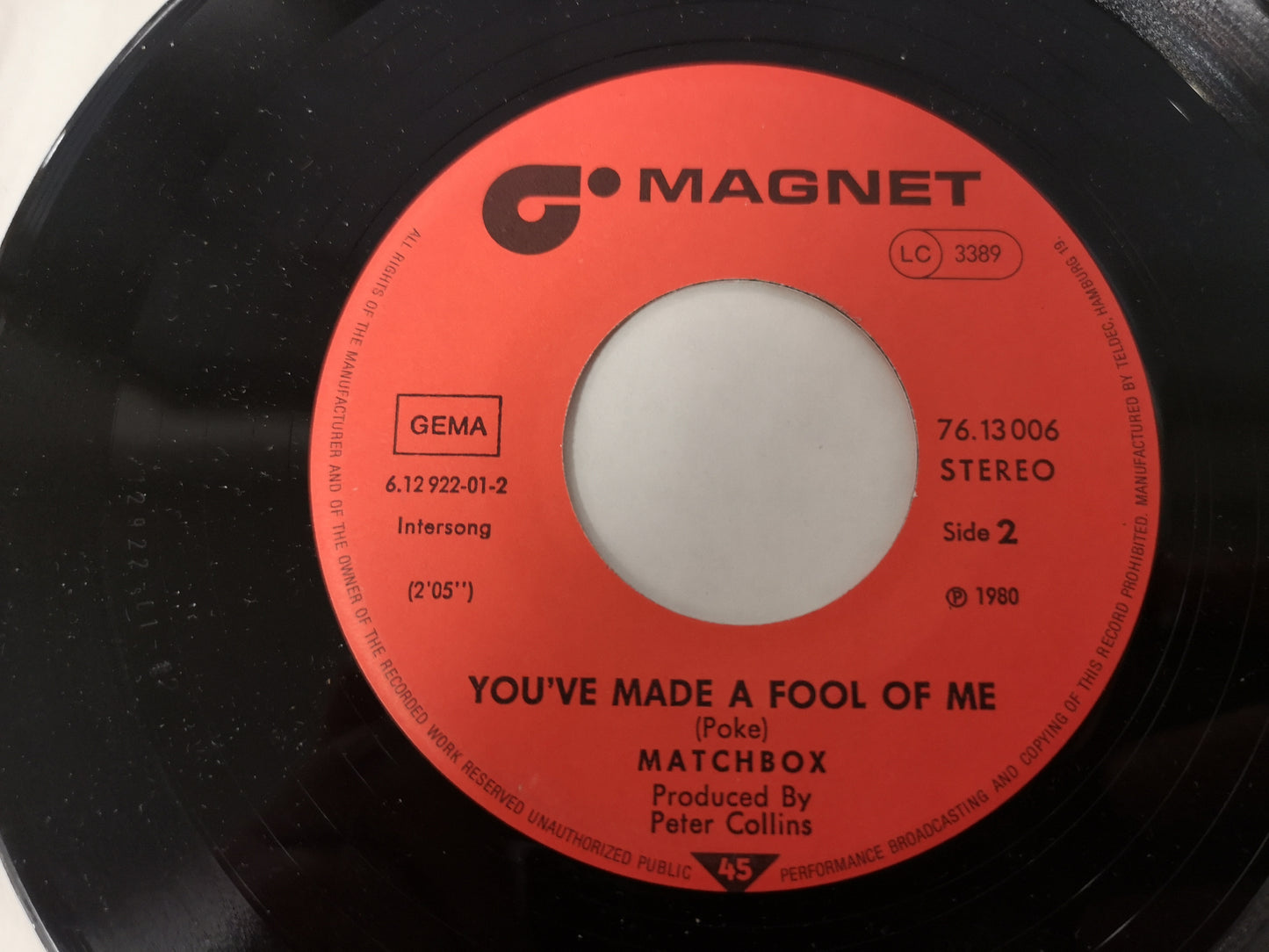 Matchbox "When You Ask About Love" Orig Germany 1980 M- (7" Single)