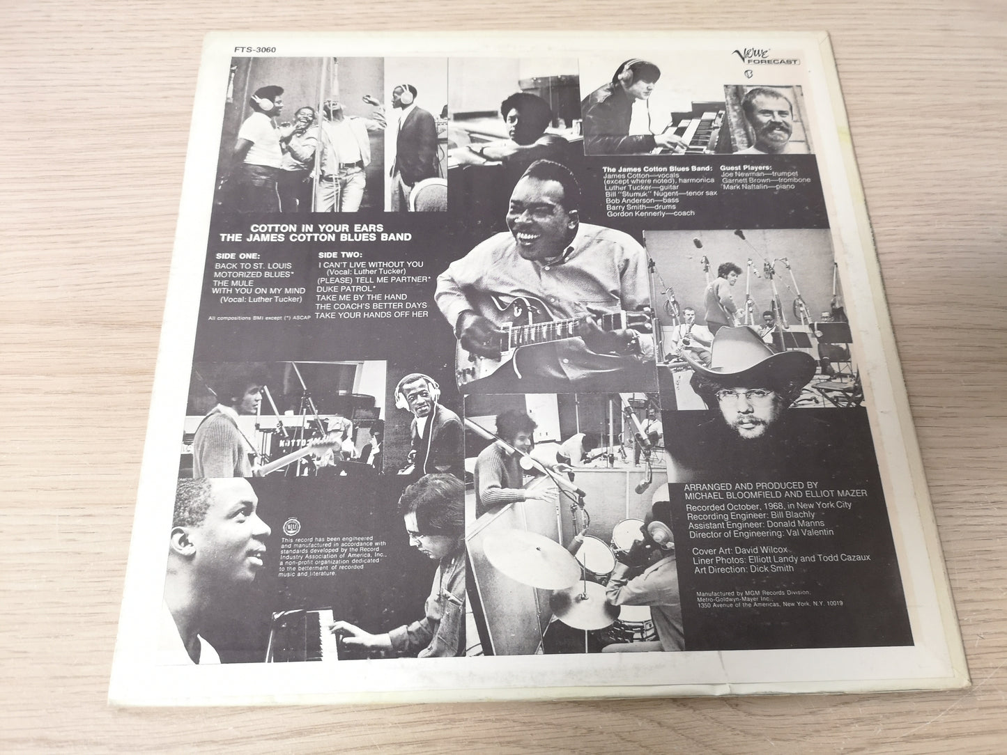 James Cotton Blues Band "Cotton in your Ears" Orig Us 1968 M-/M-