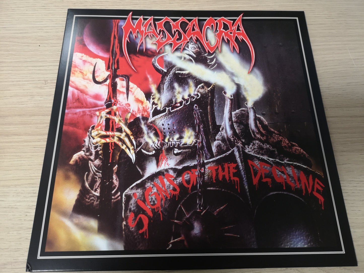 Massacra "Signs of the Decline" RE France 2024 New (White Marbled Vinyl)