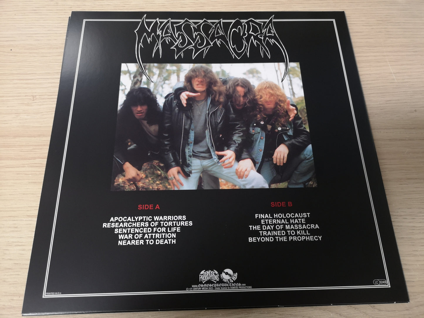 Massacra "Final Holocaust" RE France 2024 Mint/New (Clear w/Red/Black Splatter)