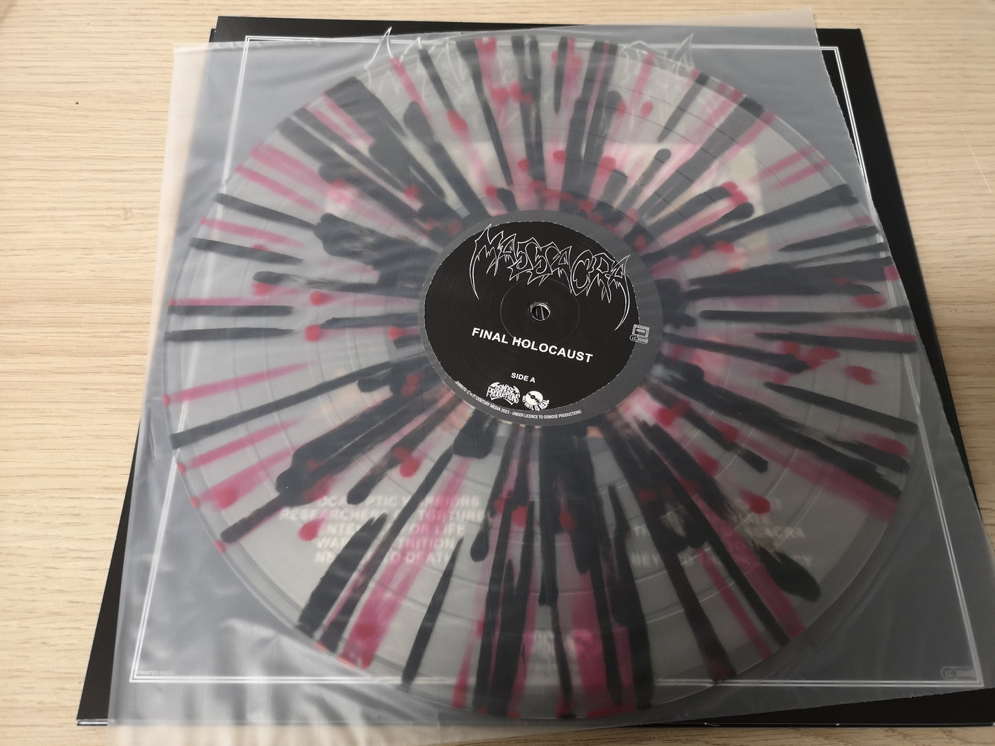 Massacra "Final Holocaust" RE France 2024 Mint/New (Clear w/Red/Black Splatter)