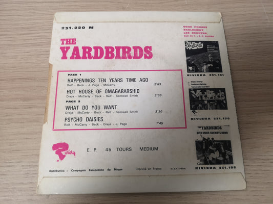 Yardbirds "Happenings Ten Years Time Ago" Orig France 1966 EX/EX (7" EP)