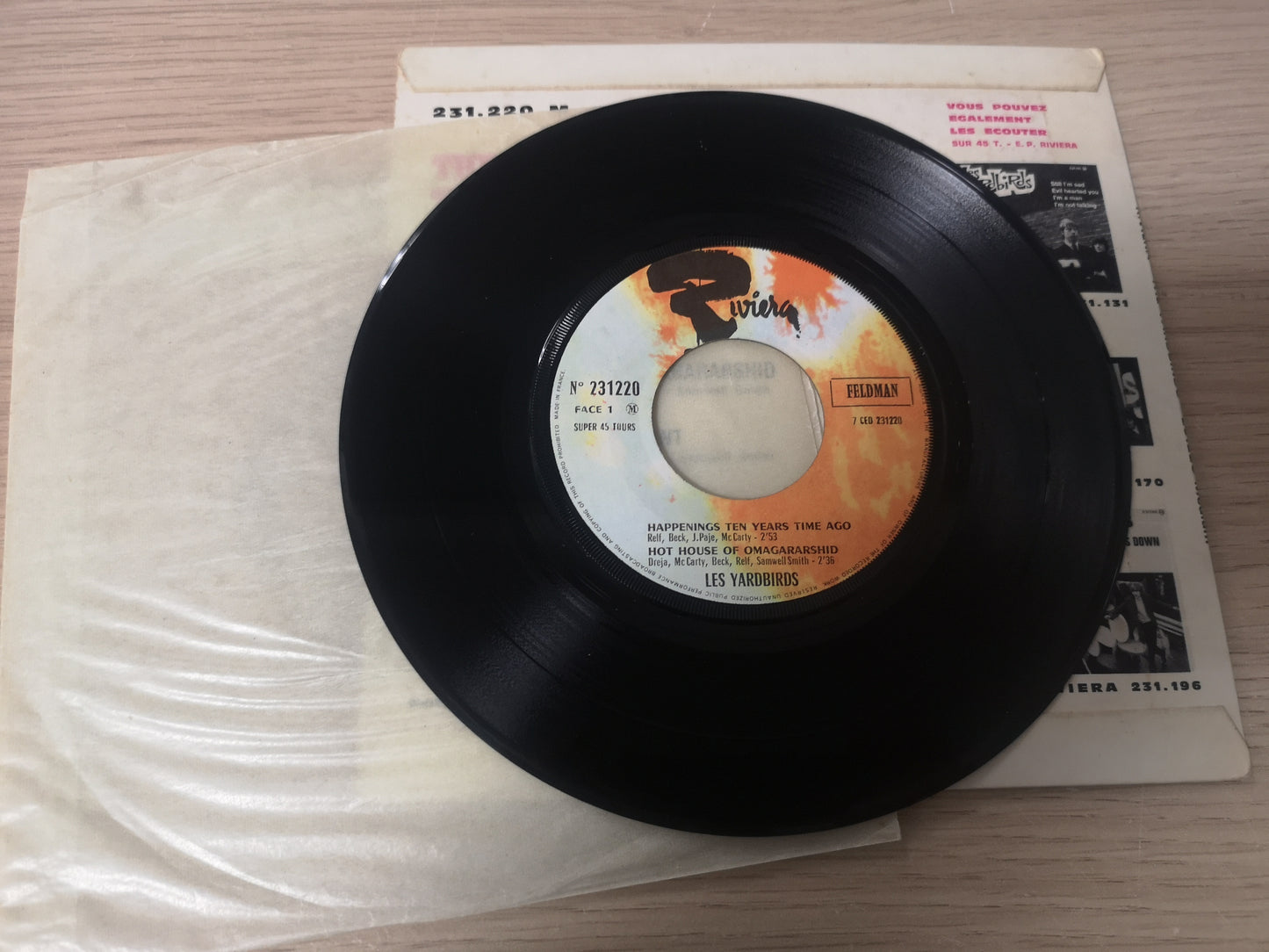 Yardbirds "Happenings Ten Years Time Ago" Orig France 1966 EX/EX (7" EP)
