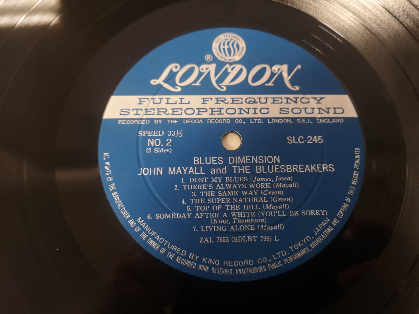 John Mayall & The Bluesbreakers "Blues Dimension" Orig Japan 1969 EX/M-