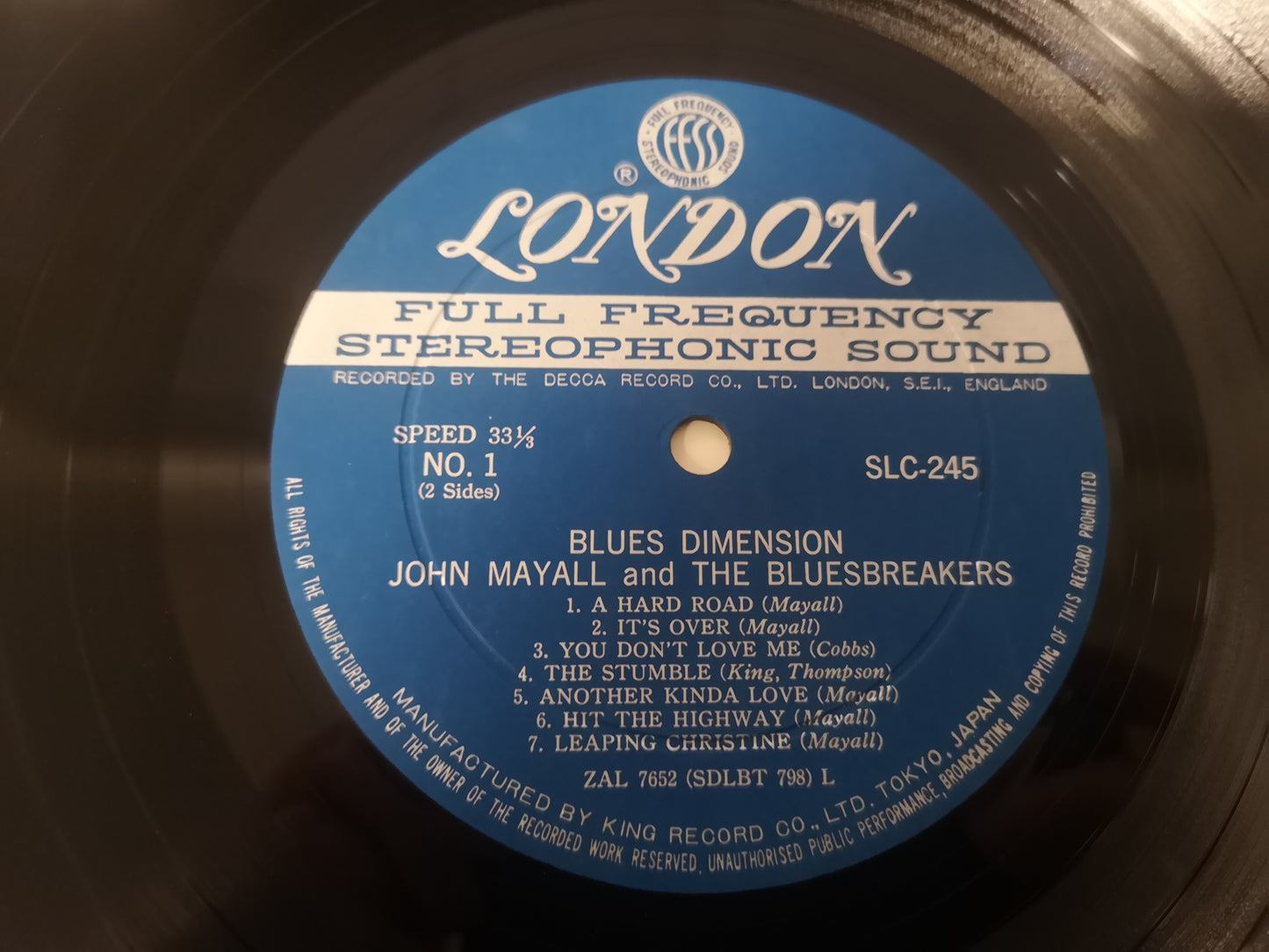 John Mayall & The Bluesbreakers "Blues Dimension" Orig Japan 1969 EX/M-